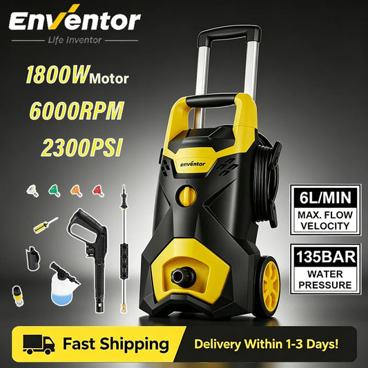 Enventor Electric Pressure Washer Portable High Pressure Cleaner