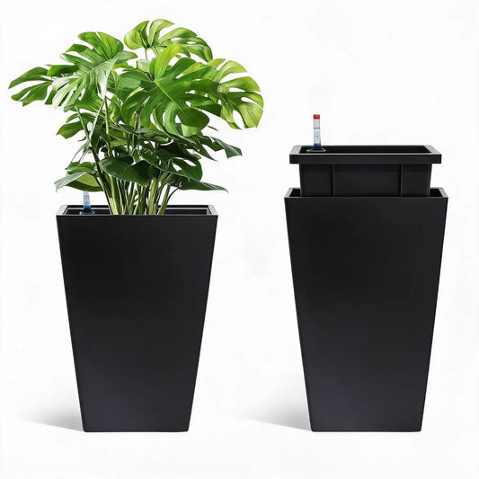 HobbyLane Planters With Water Level Monitor Drainage For Indoor Outdoor