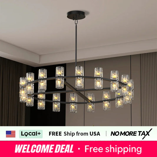 Zhikea Smart Modern Crystal LED Pendant Ceiling Light