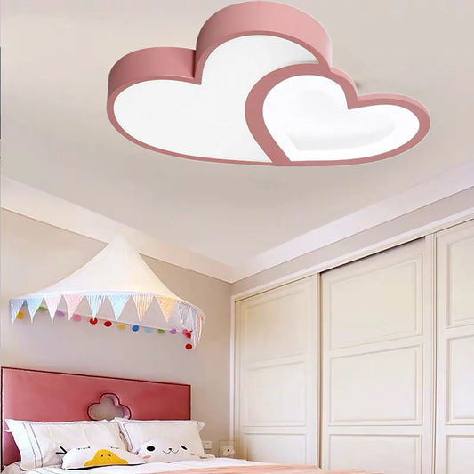 Heart Shaped Led Ceiling Light With Remote Control For Bedroom