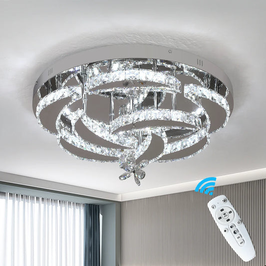Vetrlus Modern K9 Crystal LED Chandelier Ceiling Light For Living Room