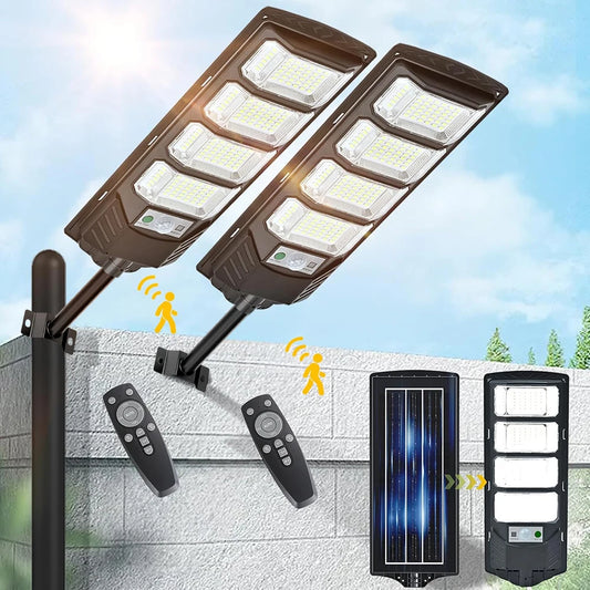 Solar Motion Sensor LED Outdoor Wall Light Waterproof Garden Lamp