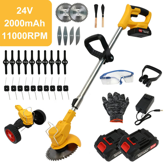 Cordless 21V 3 In 1 Grass Trimmer Brush Cutter Edger Kit