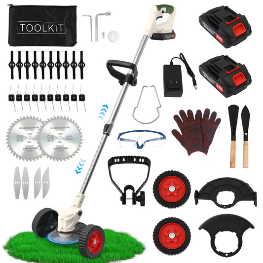 21V Cordless Electric Lawn Mower And Grass Trimmer Tool