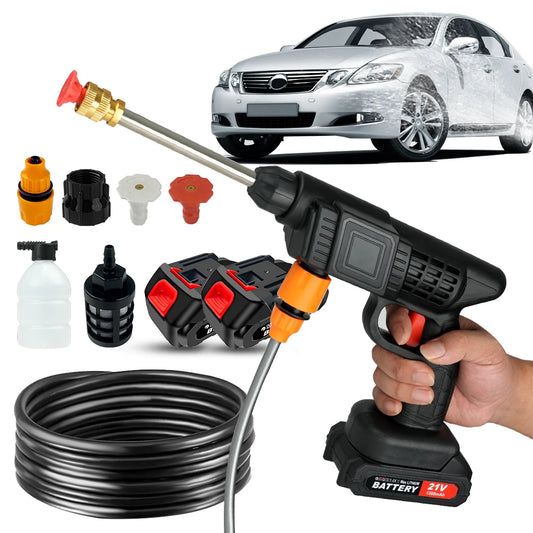 Cordless 21V Car Pressure Washer With Battery Foam Cannon Hose