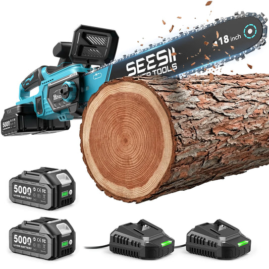 Seesii Brushless Cordless Chainsaw Featuring Automatic Oiler