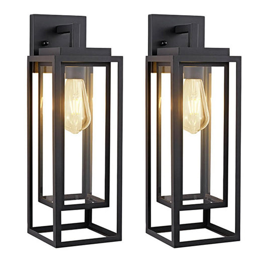 ARLGSITE Farmhouse Outdoor Wall Light Clear Glass Porch Sconce